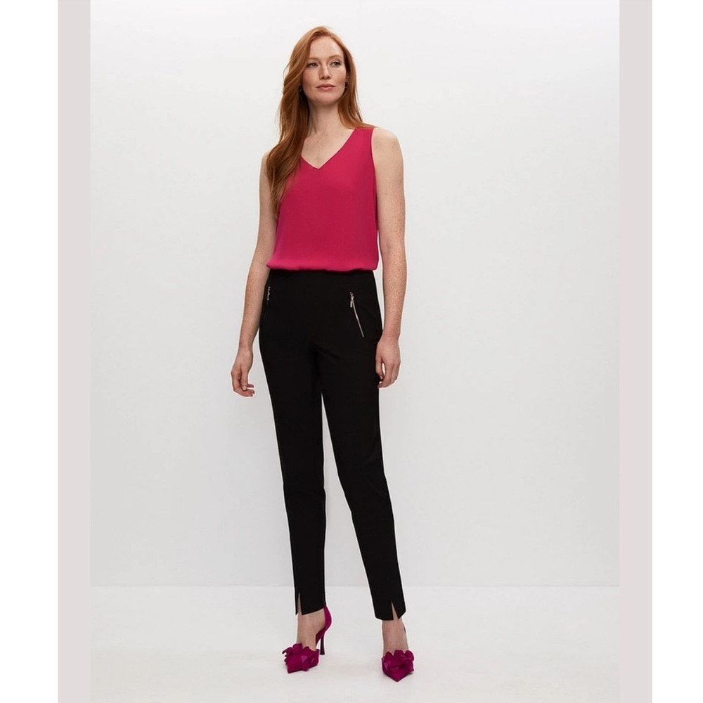 Melanie Lyne Amber Zip Detail Slim Leg Pants size 6. - Picture 2 of 12